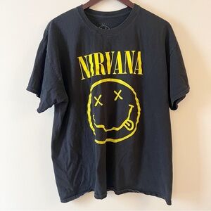 Nirvana Band Tee Unisex Size XL Cotton Black Short Sleeves